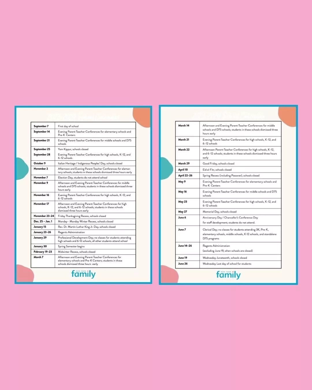 Printable Nyc School Calendar For 2023-2024 Is Here! | Nyc School Calendar 2023 to 2024 PDF Printable