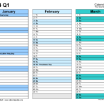 Quarterly Calendars 2024   Free Printable Pdf Templates | 2024 Printable Quarterly Calendar