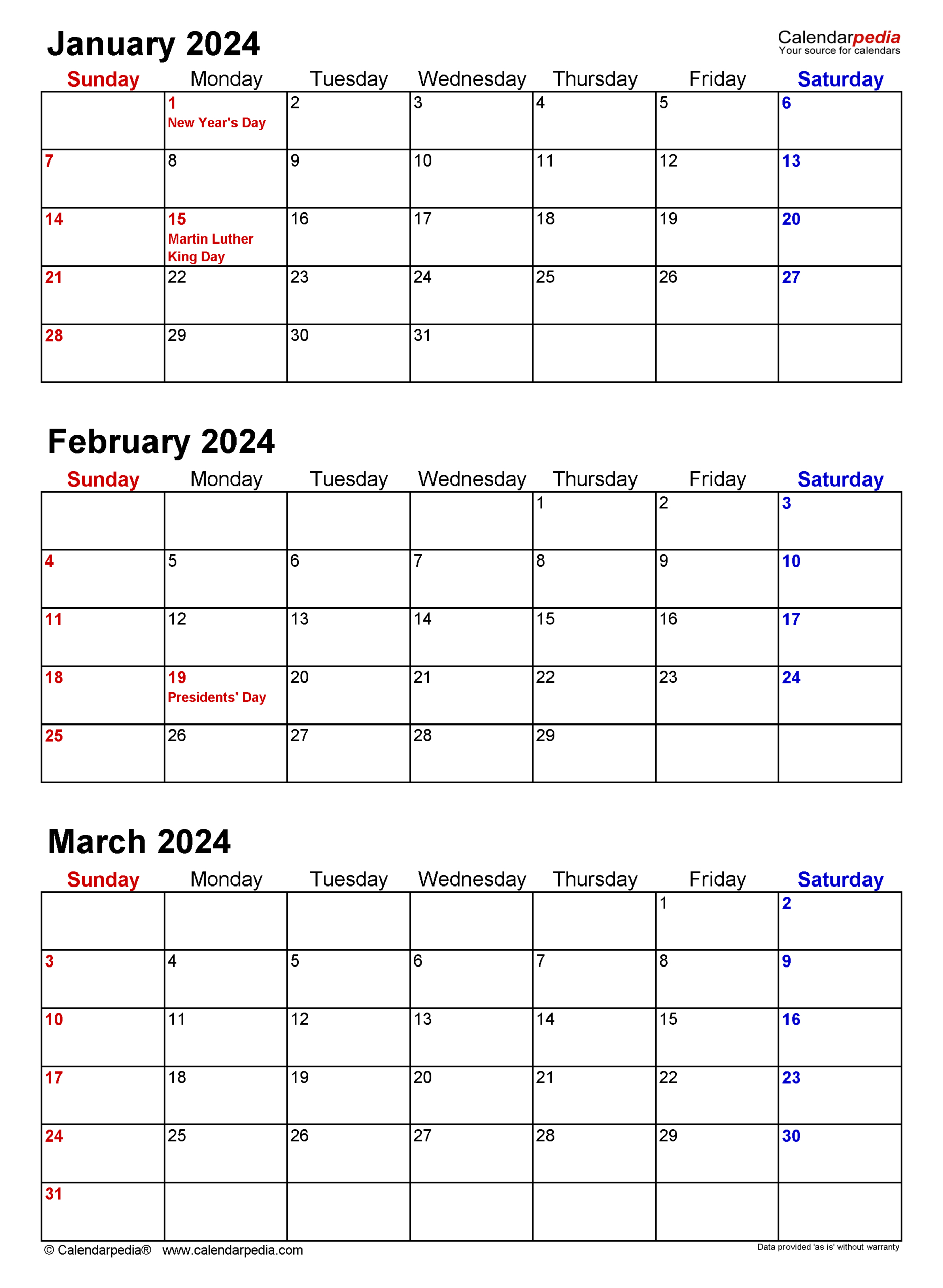 Quarterly Calendars 2024 - Free Printable Pdf Templates | 2024 Quarterly Calendar Printable Free