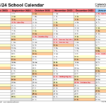 School Calendars 2023/2024   Free Printable Pdf Templates |  Calendar 2024