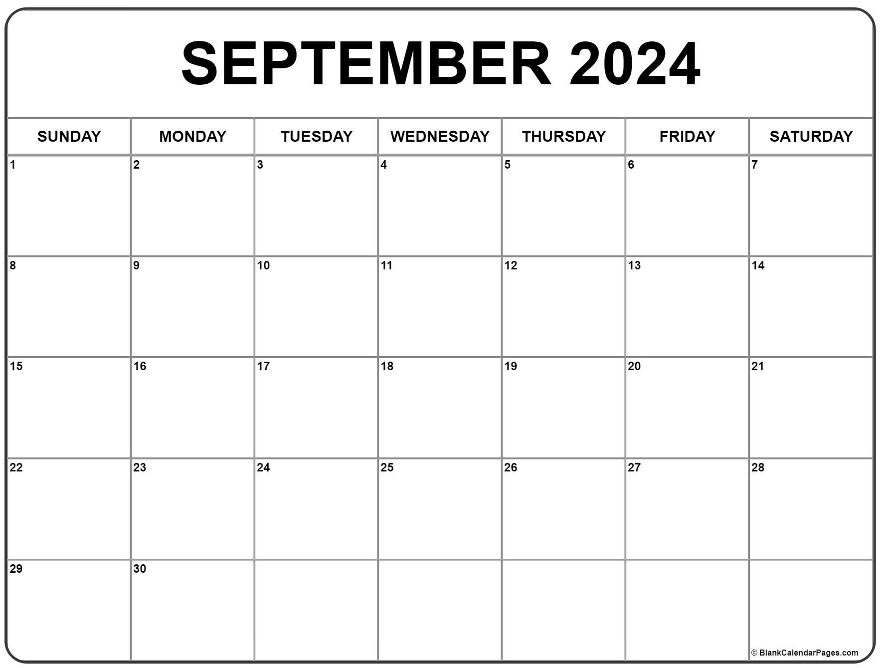 September 2024 Calendar | Free Printable Calendar |  Calendar 2024