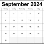 September 2024 Calendar | Free Printable Calendar | Monthly Calendar 2024 Printable