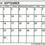 September 2024 Calendar Printable | Printable September 2024 Calendar