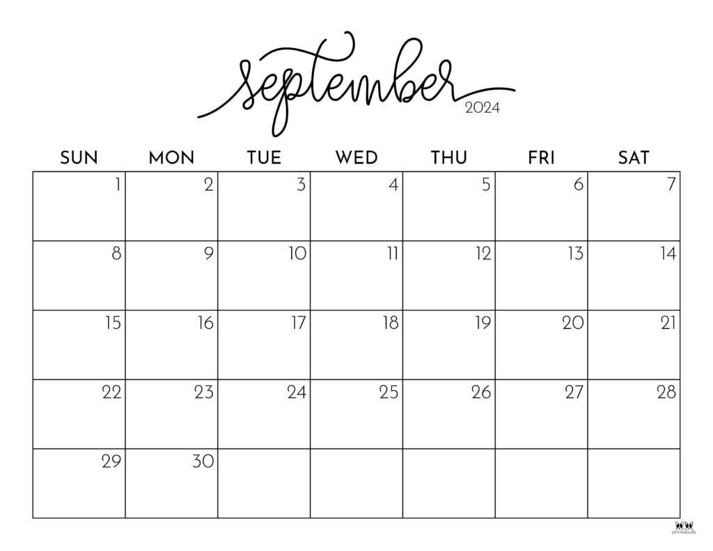 September 2024 Calendars - 50 Free Printables | Printabulls |  Calendar 2024