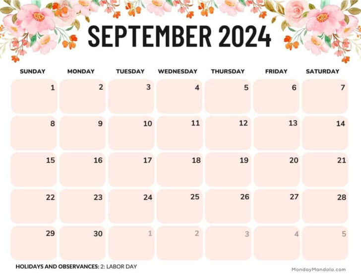 September 2024 Calendar Printable | Calendar 2024