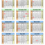 Split Year Calendars 2023/2024 (July To June)   Pdf Templates | August 2023 June 2024 Calendar Printable