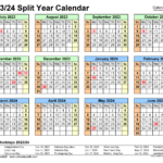 Split Year Calendars 2023/2024 (July To June)   Pdf Templates | August 2023 June 2024 Calendar Printable