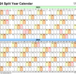 Split Year Calendars 2023/2024 (July To June)   Pdf Templates | Printable Calendar July 2023 To June 2024