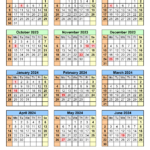 Split Year Calendars 2023/2024 (July To June)   Pdf Templates | Printable Calendar September 2023 To August 2024