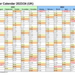 Split Year Calendars 2023/24 Uk (July To June) For Pdf |  Calendar 2024