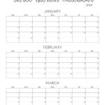 Three Month/Quarterly Calendars   36 Free Calendars | Printabulls | 3 Month Calendar Printable 2024