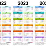 Three Year Calendars For 2022, 2023 & 2024 (Uk) For Word |  Calendar 2024