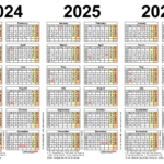 Three Year Calendars For 2024, 2025 & 2026 (Uk) For Pdf |  Calendar 2024