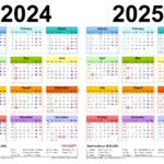 Two Year Calendars For 2024 & 2025 (Uk) For Excel | 2024 And 2025 School Calendar Printable