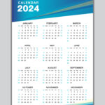 Wall Calendar 2024 Template, Desk Calendar 2024 Design, Week Start | 2024 Broadcast Calendar Printable