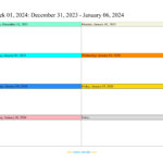 Weekly Calendar 2024 (Word, Excel, Pdf) | Weekly Calendar 2024 Printable