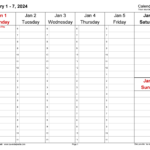 Weekly Calendars 2024 For Pdf   12 Free Printable Templates | 2024 Printable Weekly Calendar