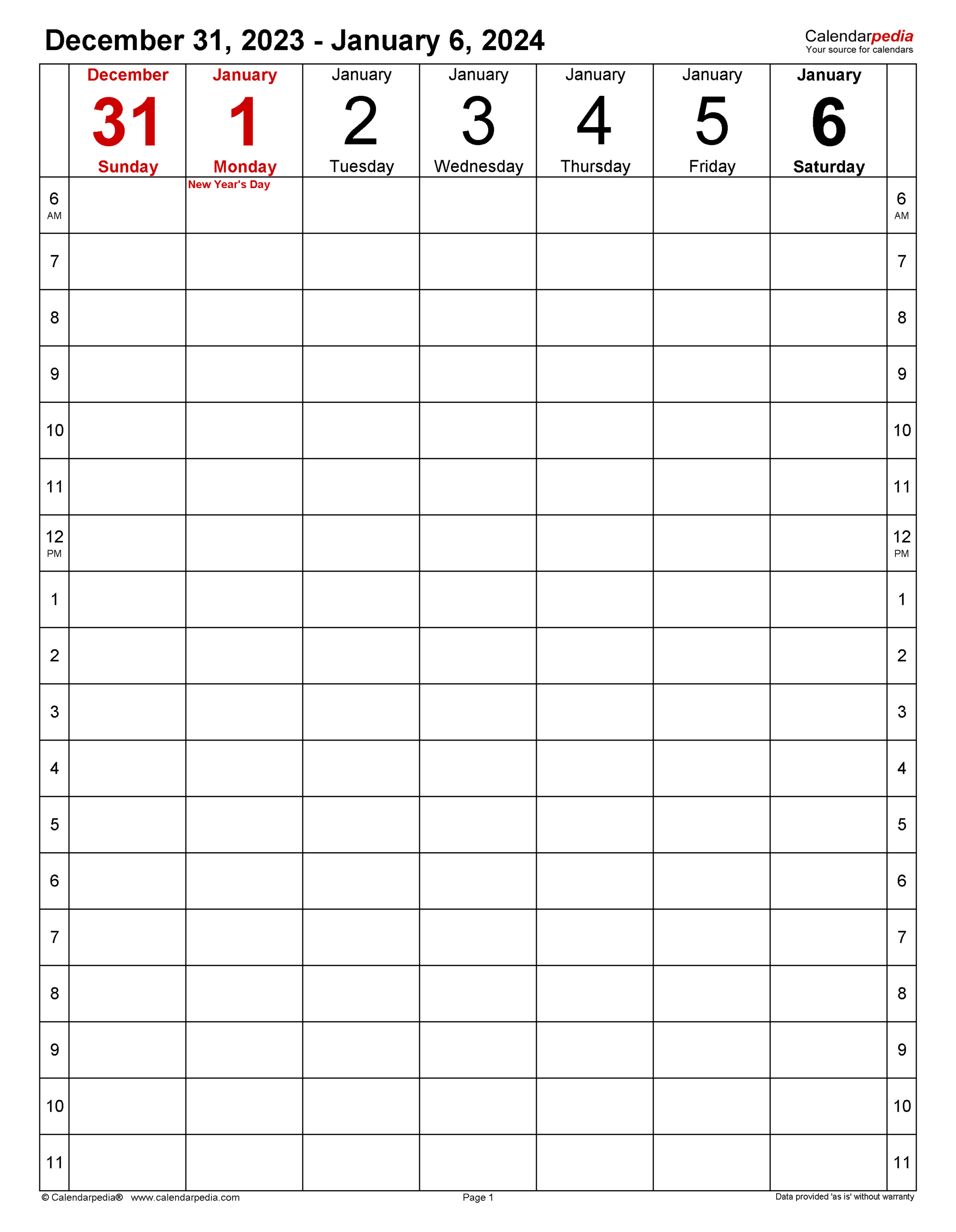 Weekly Calendars 2024 For Pdf - 12 Free Printable Templates | 2024 Printable Weekly Calendar