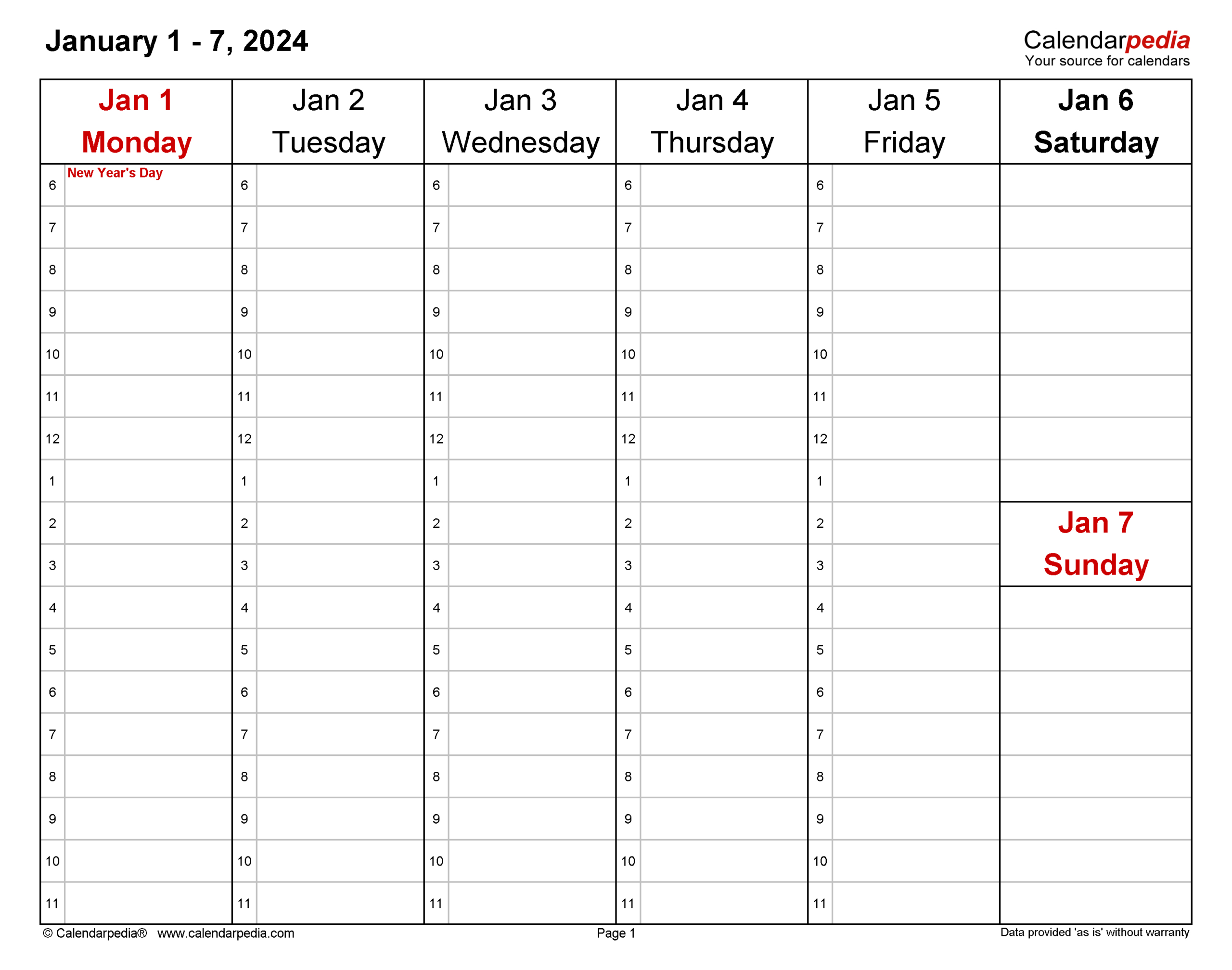 Weekly Calendars 2024 For Pdf - 12 Free Printable Templates | 2024 Printable Weekly Calendar