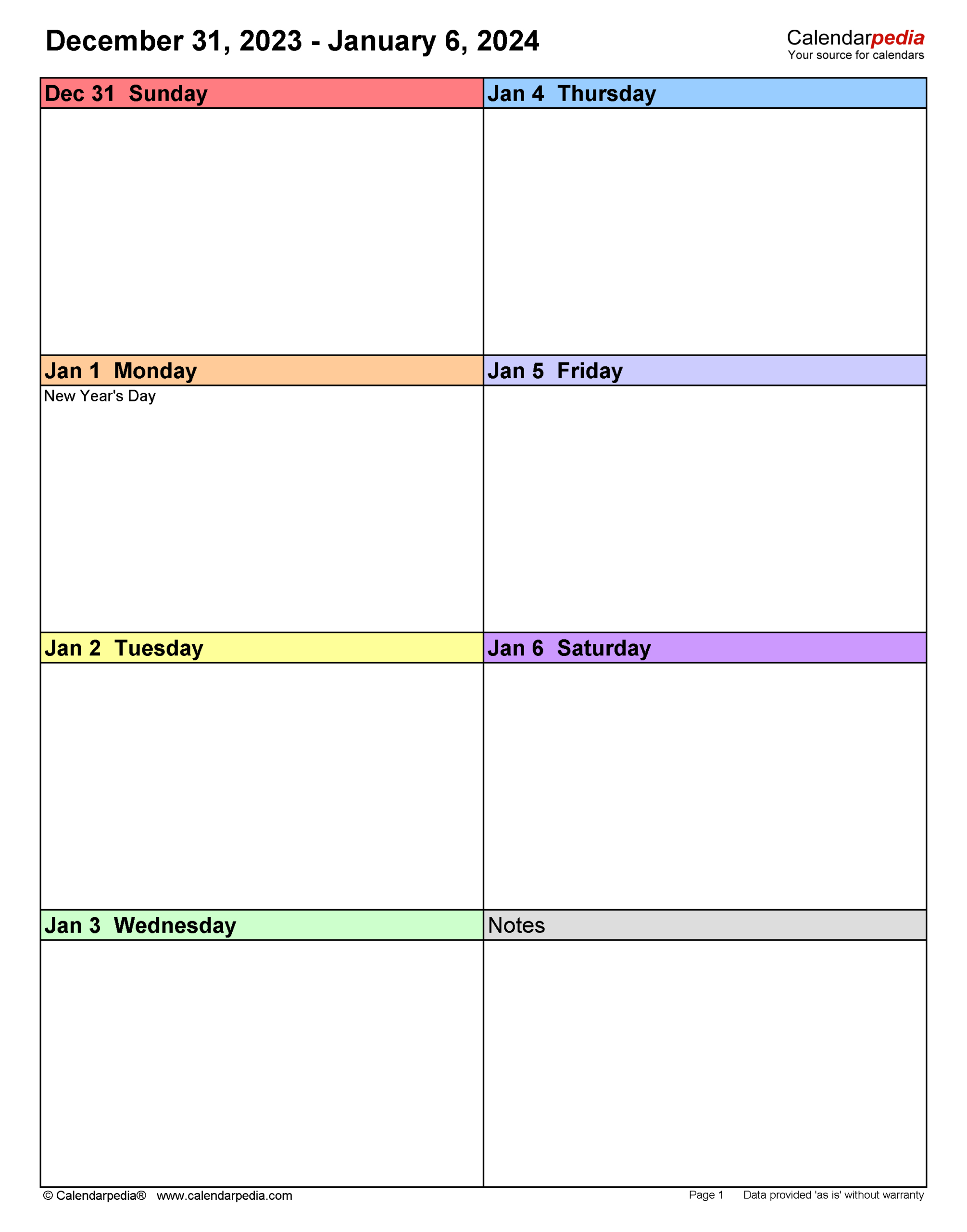 Weekly Calendars 2024 For Pdf - 12 Free Printable Templates |  Calendar 2024