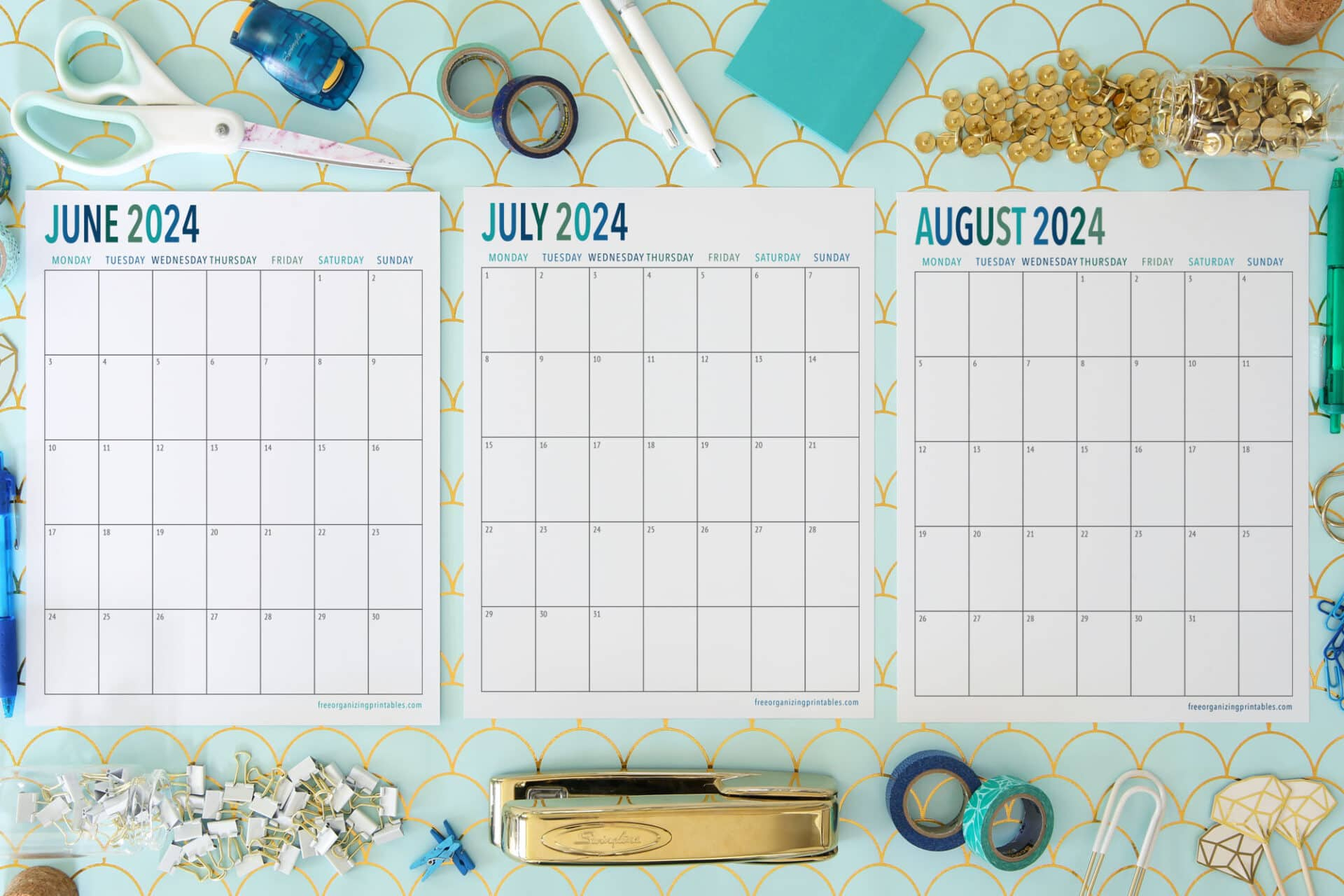 15+ Free Printable Calendars To Help Maximize Your Time | Free Printable Calendar June July August 2024