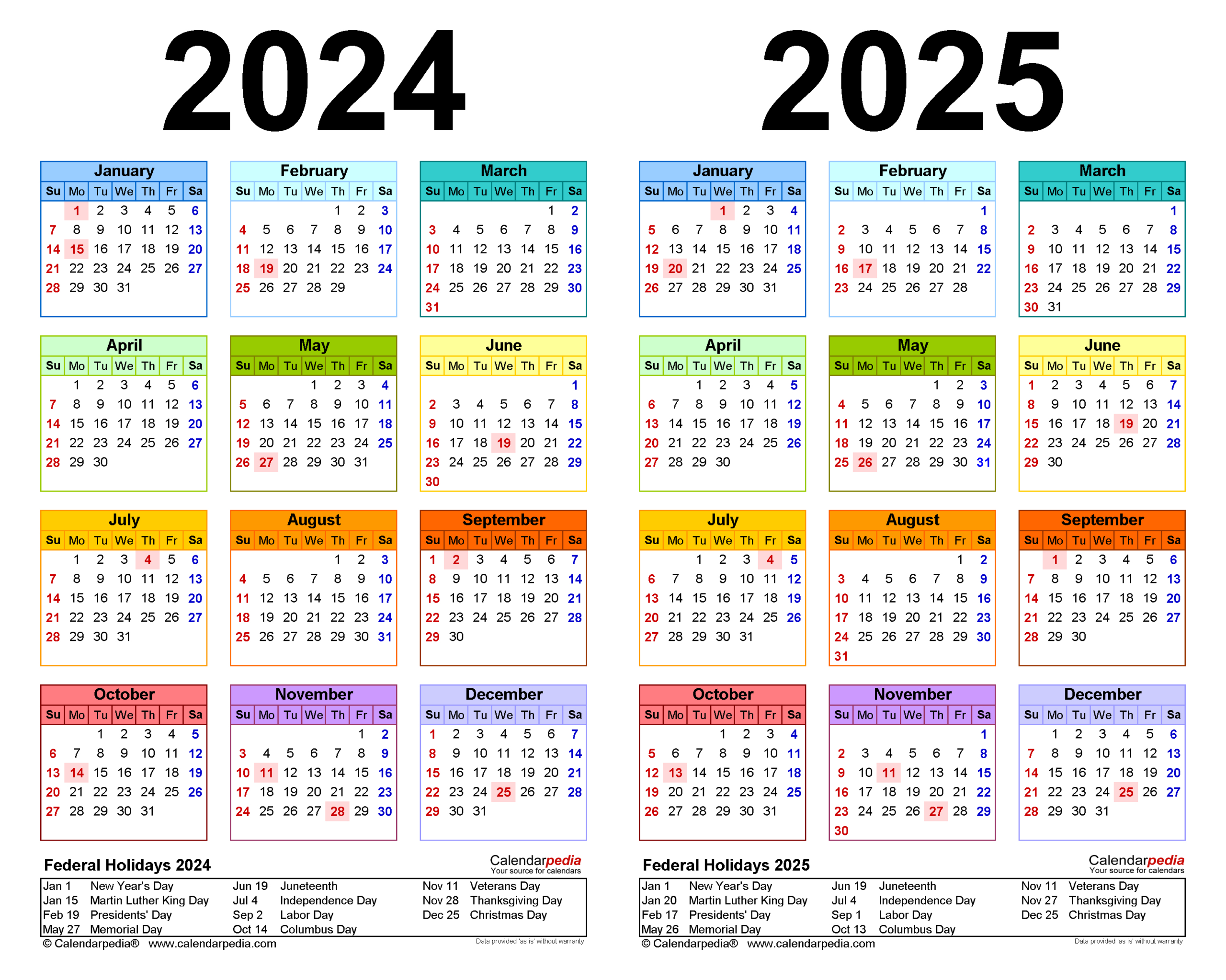 2024-2025 Two Year Calendar - Free Printable Excel Templates | August 2024 - June 2025 Calendar