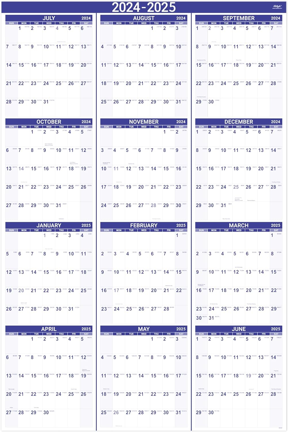 2024-2025 Yearly Wall Calendar - Yearly Wall Cameroon | Ubuy | Calendar July 2024 Through June 2025