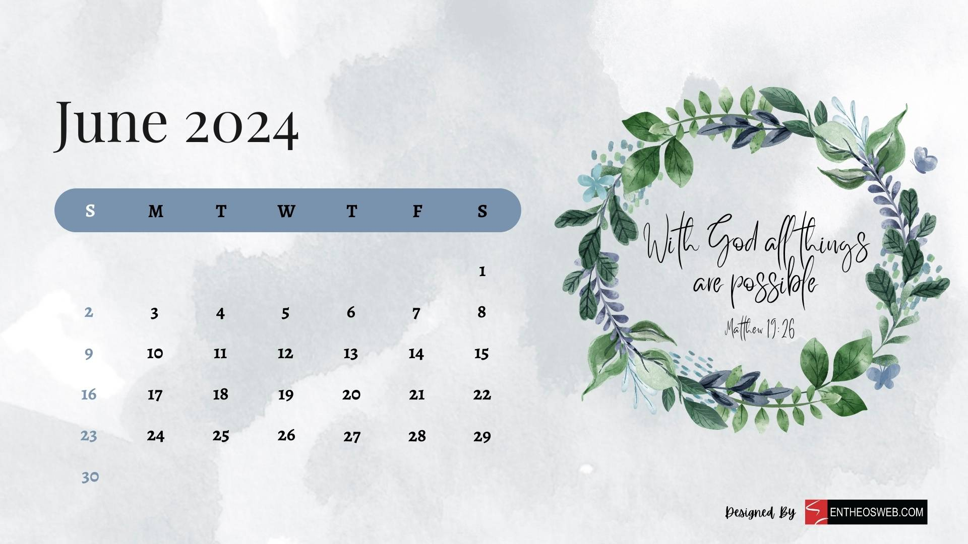 2024 Christian Calendar Wallpaper | Entheosweb | June Calendar Desktop Wallpaper 2024