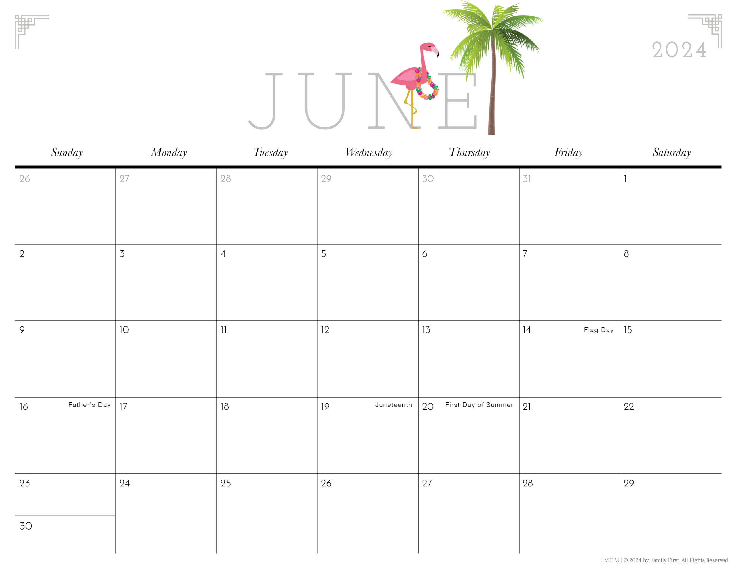 2024 Cute Printable Calendars For Moms - Imom | June 2024 Calendar Cute Printable