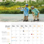 2024 Fly Fishing Watercolour Calendarroland Henrion |  Calendar 2024