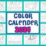2024 Printable Coloring Calendar For Kids   Made With Happy |  Calendar 2024