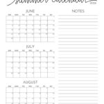 2024 Summer Calendars   18 Free Printables | Printabulls | 2024 June July August Calendar