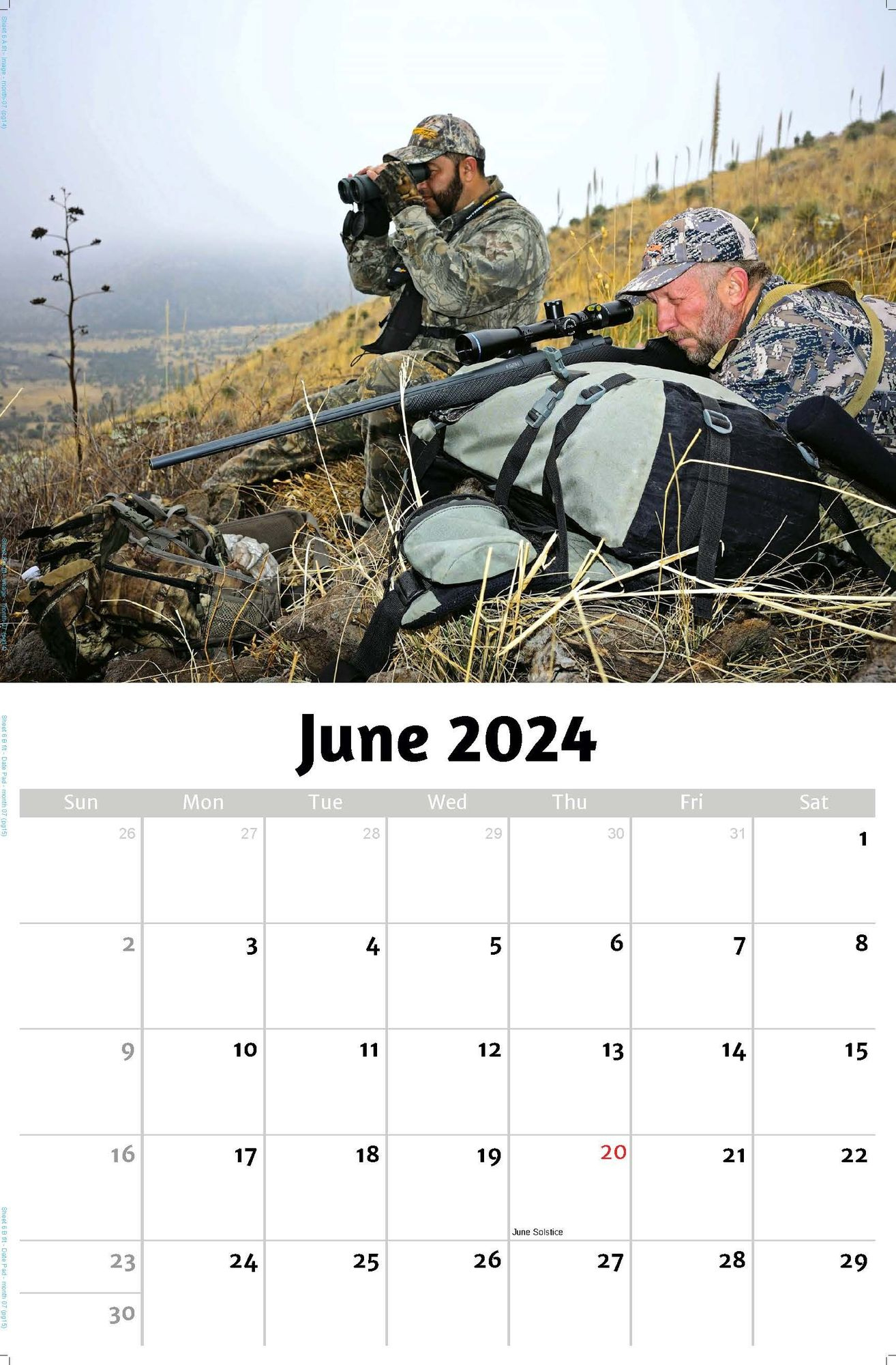 2024 Wall Calendar | Fishing And Hunting | Calendar 2024