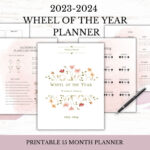 2024 Wheel Of The Year Printable Planner Wiccan Sabbat Celebration | Pagan Calendar 2024 Printable