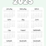 2025 Calendar Printable   18 Cute & Free 2025 Yearly Calendar | Printable Calendar August 2024   June 2025