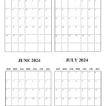 April To July 2024 Calendar Printable Templates | April Through June 2024 Calendar