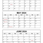 April To June 2024 Calendars (Q2): Free Printables   Calendarkart | 2024 Calendar April May June