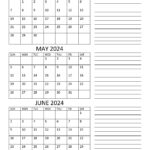 April To June 2024 Calendars (Q2): Free Printables   Calendarkart | April May June July 2024 Calendar