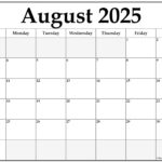 August 2025 Calendar | Free Printable Calendar |  Calendar 2024