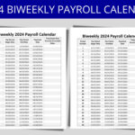 Biweekly Payroll Calendar 2024 Ms Editable Word Pay Period Start |  Calendar 2024