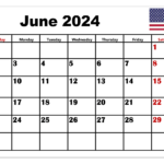 Blank June 2024 Calendar Printable Pdf Templates Free Download | 2024 June Calendar With Holidays