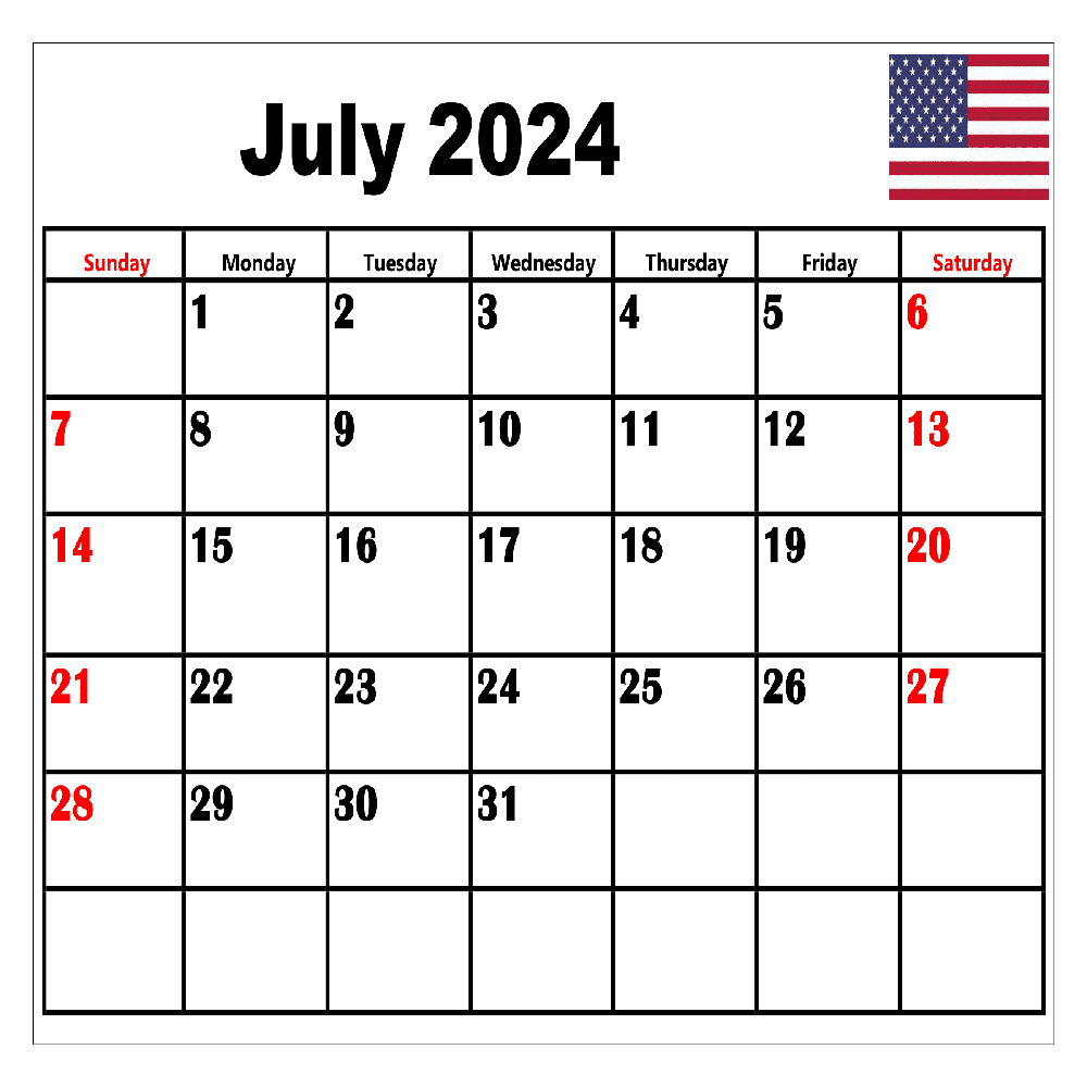 Download Free Monthly 2024 Calendar Printable Pdf With Holidays | Calendar 2024