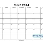 Download Free Printable June 2024 Calendar At Calendarkart | June And July 2024 Editable Calendar