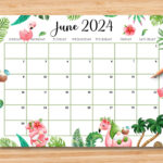 Editable June 2024 Calendar, Joyful Summer With Cute Gnomes | June 2024 Calendar Cute Printable