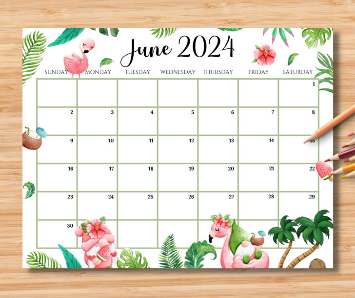 June 2024 Calendar Cute Printable | Calendar 2024