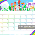 Editable June 2024 Calendar, Pride Month, Lgbt Queer Digital |  Calendar 2024