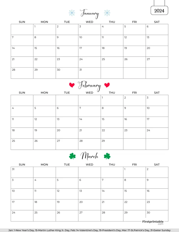 3 Month Calendar 2024 June July August | Calendar 2024