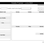 Free Printable June 2024 Calendar | Customize Online | June 2024 Weekly Calendar Printable