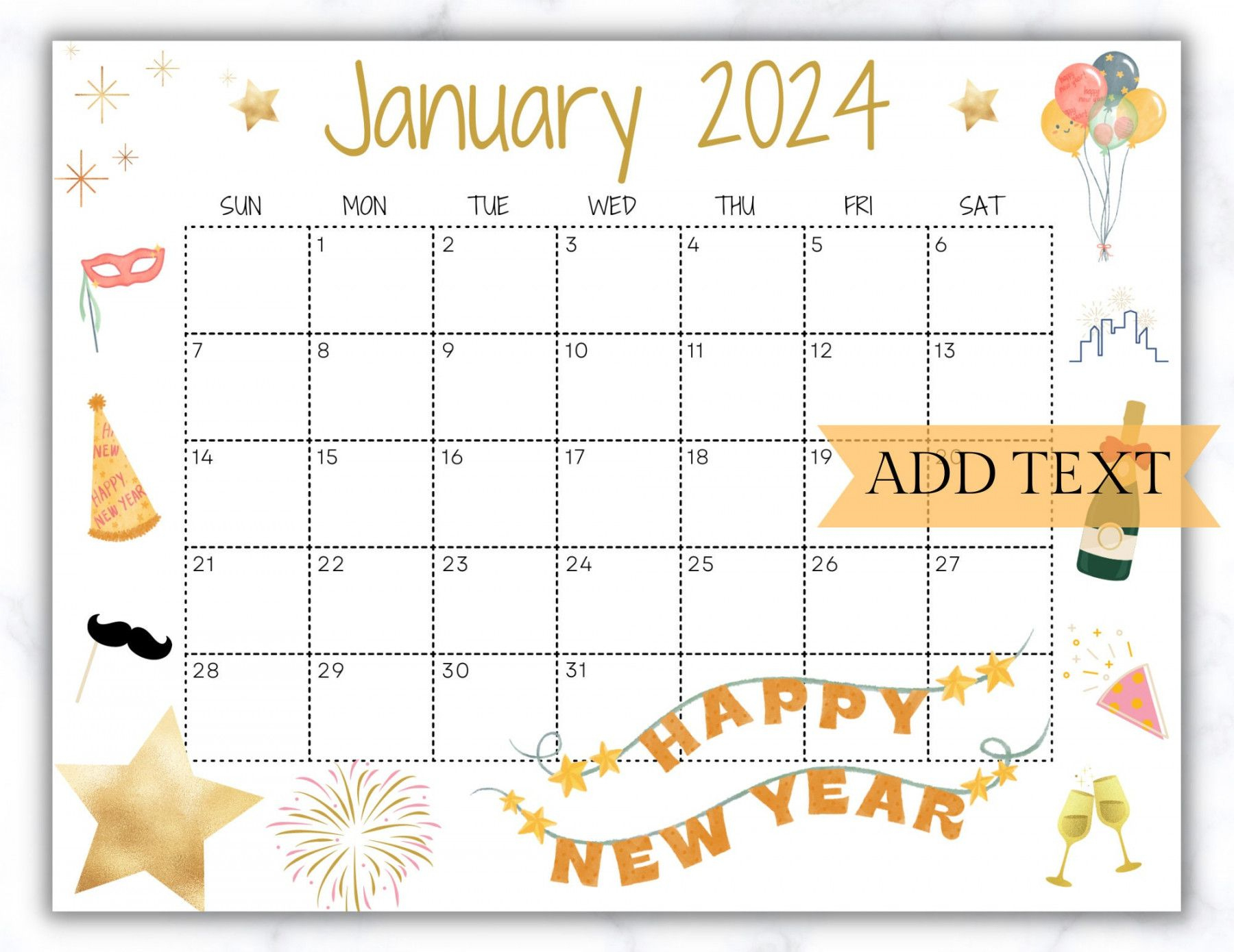 Homemade Gifts Made Easy Calendar January 2024 | Printable Wall | Calendar 2024