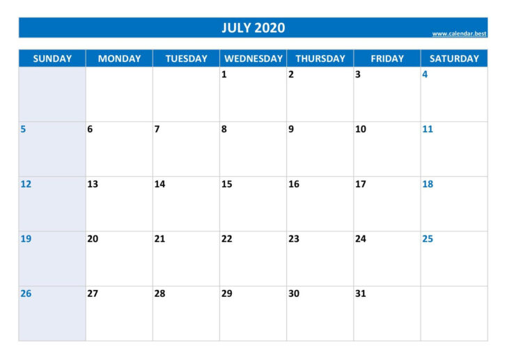 Free Printable Calendar July 202 | Calendar 2024